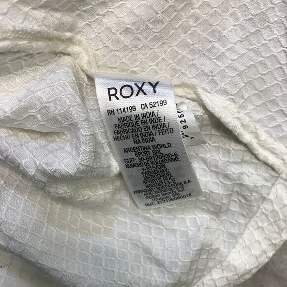 Roxy Dress Sz XL White Sleeveless Wedding Party Bride Summer Beach Strappy Flow - Picture 6 of 10